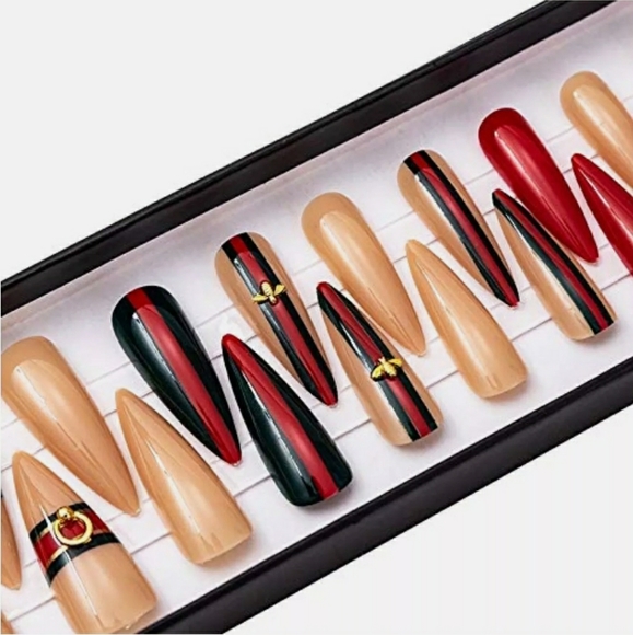 BEES & STRIPED XLONG π
NAILS PRESS ON - Picture 3 of 7